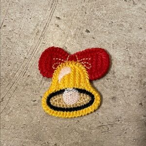 Kids Embroidered Bell Patch - Red and Yellow